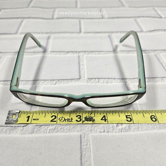 DKNY Tortoise Rectangular Frame W Teal Interior Glasses DY4585B 3388 52 17 135 - Picture 6 of 10